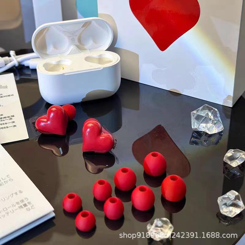 

Японские HeartBuds: Беспроводные шумоподавляющие наушники в форме сердца — идеальный подарок для нее Gift Box красный