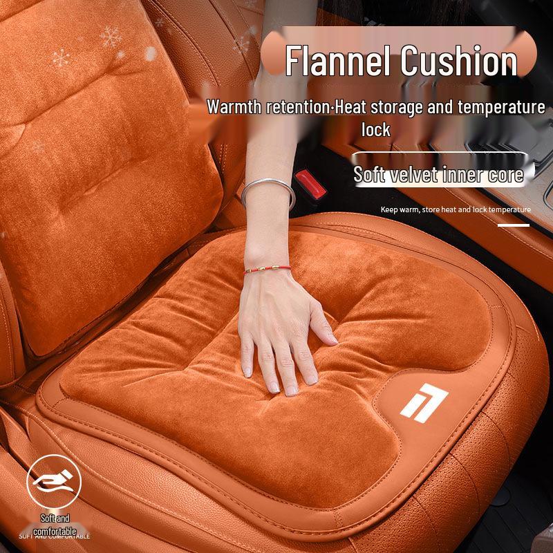 Ji Shi 01 Car Autumn/Winter Flannel Seat Cushion for Warmth and Protection
