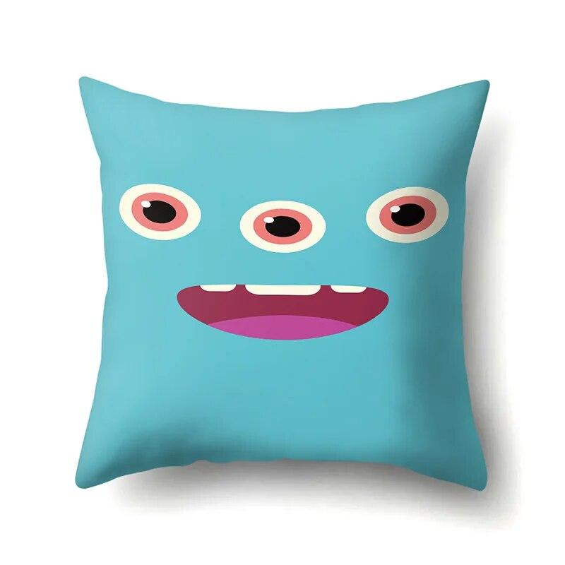 Cute Little Fresh Monster Expression Pattern Printed Fasa de Perna Canapea Scaun