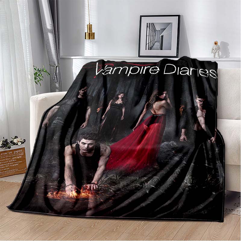 The Vampire Diaries Blanket,Children's Cartoon Blanket,soft Portable and Suitable for All Seasons,Birthday Gift.