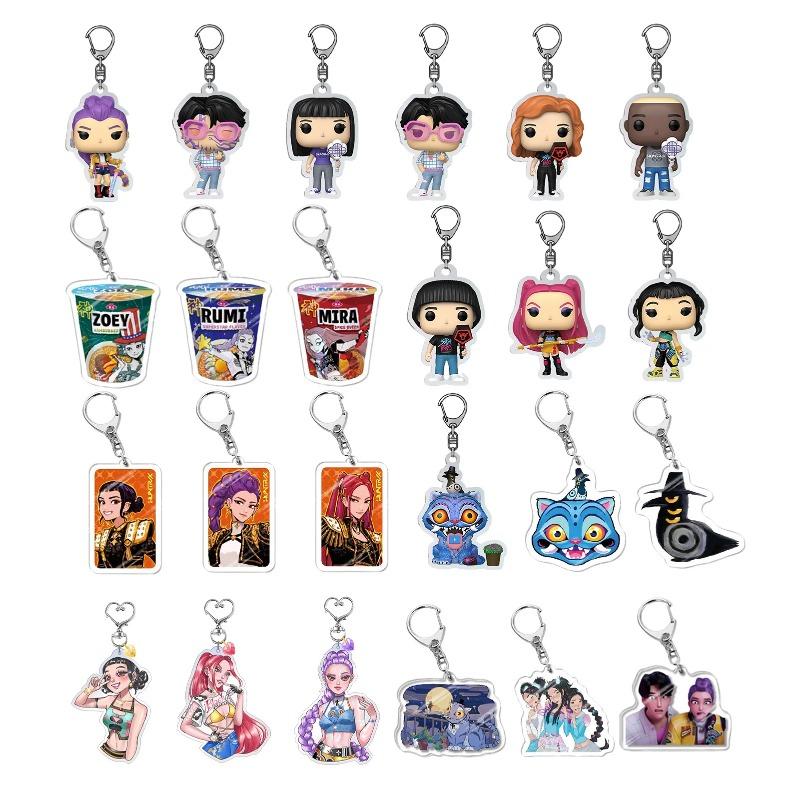 Novo Caçador de Demônios Kpop Calendário de Contagem Regressiva de Natal Caixa Surpresa Mochila Chaveiro de Carro Pingente Acrílico Presente de Natal para Menina