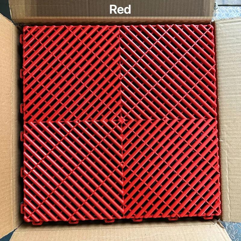 40x40cm Grille Floor Garage 4s Shop Car Wash E-sports Room Basement Interlock Splicing Drainage Pad Plastic Tile