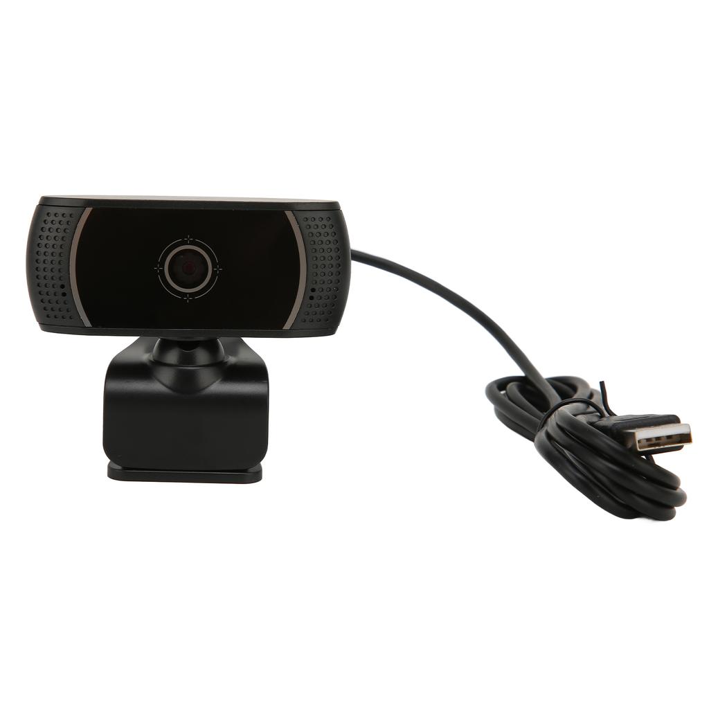 Computer Camera Plug and Play Online Class Live Conference Autofocus Flexible Driver Free 640x480 USB WebcamC200 Black
