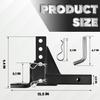 Class 3 Trailer Hitch Ball Mount, 8-Position Adjustable, 2' Receiver, 5000 Lbs Capacity, Includes Pins & Hole