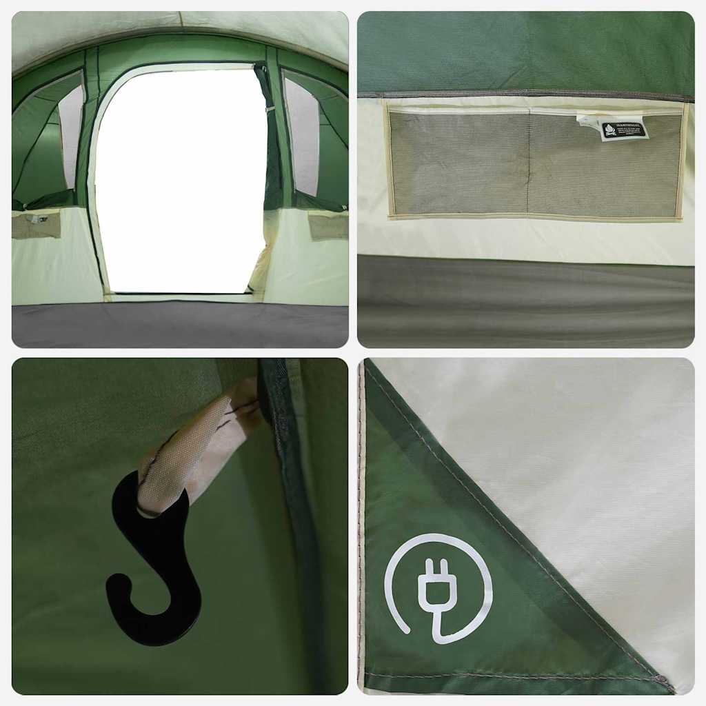 Family Tent with Roof Green and White 576 x 325 x 213 cm