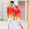 Unisex Quick-Dry Sports Set: Parent-Child, Short Sleeve, Outdoor Training, Team & Badminton Coach Uniform with Printed Logo