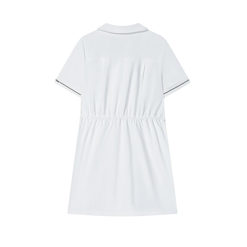 

New FILA EMERALD Short Sleeved Dress Women s Early Snow F11W534312FWT 170/88A/L