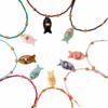Cylinder Stone Bead Fish Pendant Necklace Colorful Choker Necklace Ocean Style Necklace  Summer