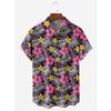 Sommer Strandurlaub Blumenhemd Herren Hawaiianisches Hemd Modisches Muster Herrenhemd