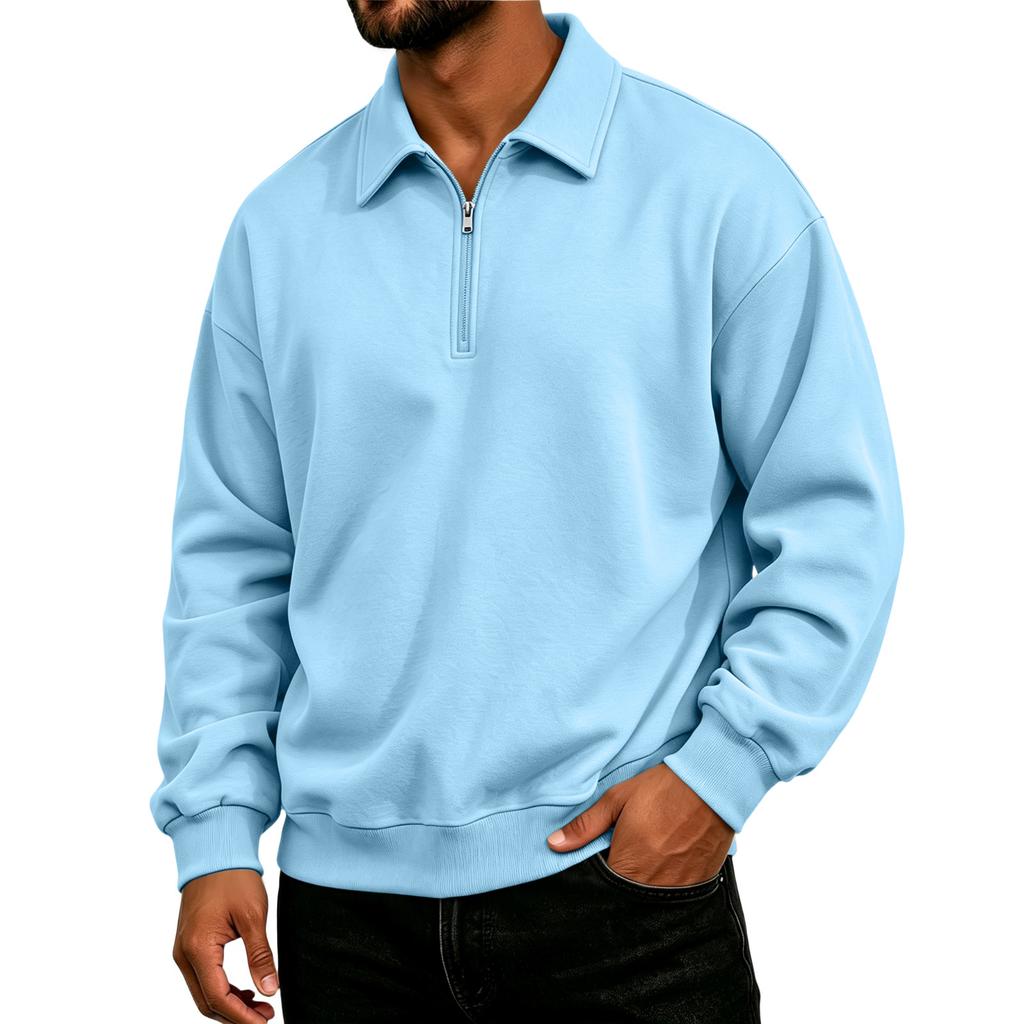 Sudadera de Talla Grande para Hombre Ajuste Holgado Manga Larga Informal Pullover para Otoño Invierno