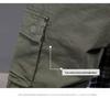 Men's Tactical Cargo Jogger Pants - Military Green, Outdoor Casual for Spring & Autumn Hiking
