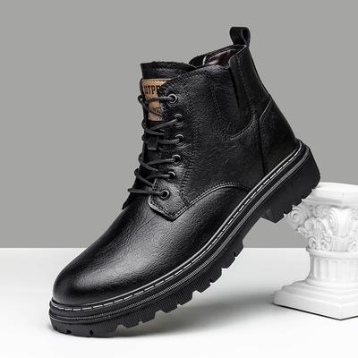 2026 Neue Warme Herren-Lederstiefel Echtes Rindsleder Wollgefüttert Rutschfeste Knöchelboots für Outdoor Herbst Winter Größe 38 - 44