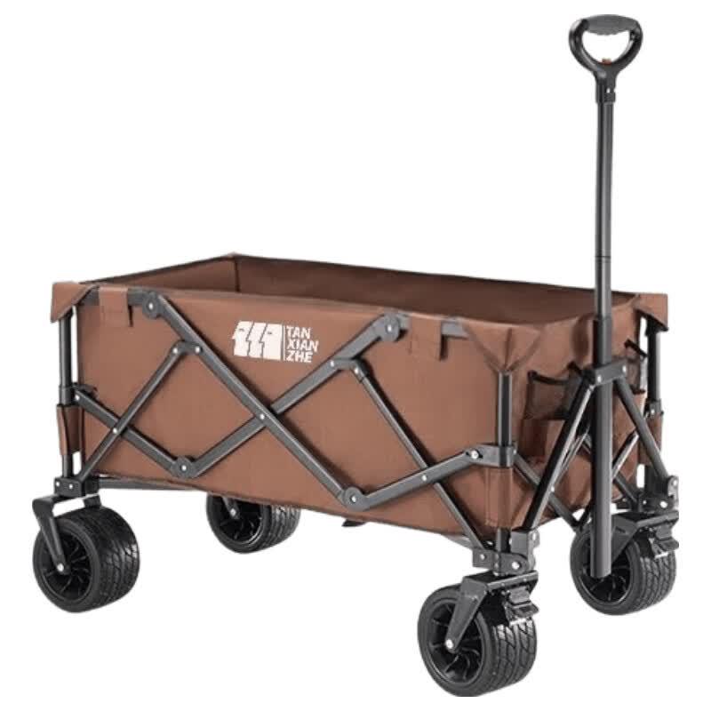 Explorer Outdoor Camping Cart with Wide Wheels and Brakes