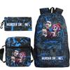 Murder Anime Peripheral Printed Children's School Bag Set Cross-border Leisure Student Backpack Three-piece Set