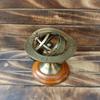 Engraved Brass Armillary Globe – Vintage Decorative 12.7 cm Sphere