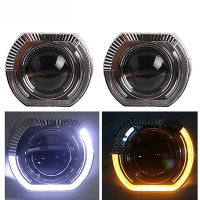 2 adet 2,5 inç 3 inç Melek Gözler Led Kolay Kurulum Koito Q5 Bixenon Hid Projektör Lens Örtüsü Maske Kapağı Far Araba Şekillendirme