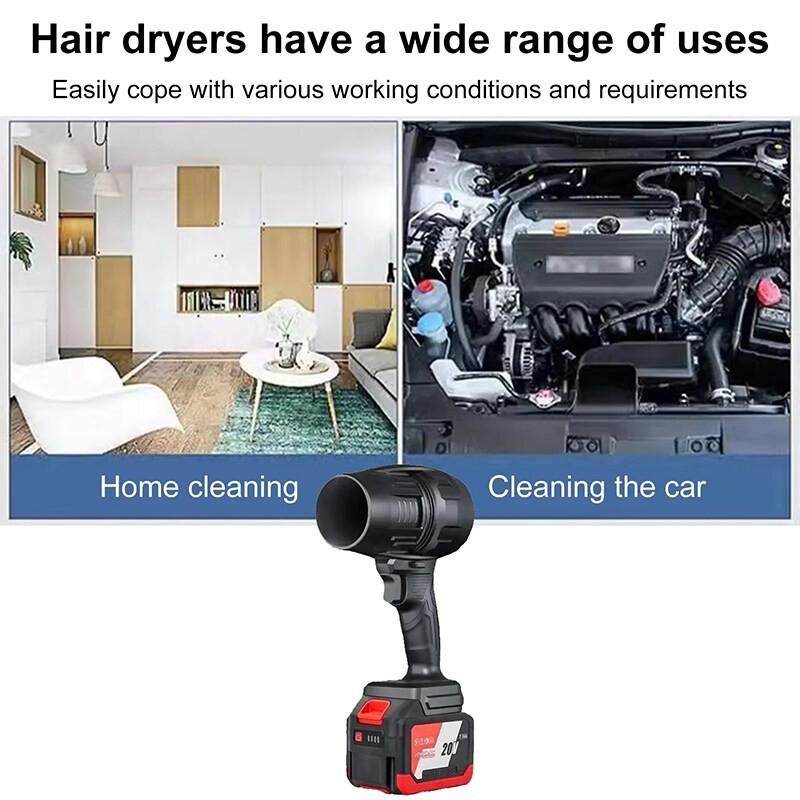 130000PRM Portable Lithium Violent Water Blowing Hair Dryer Handheld Mini Turbo Jet Fan High Power Electric Turbo Fan