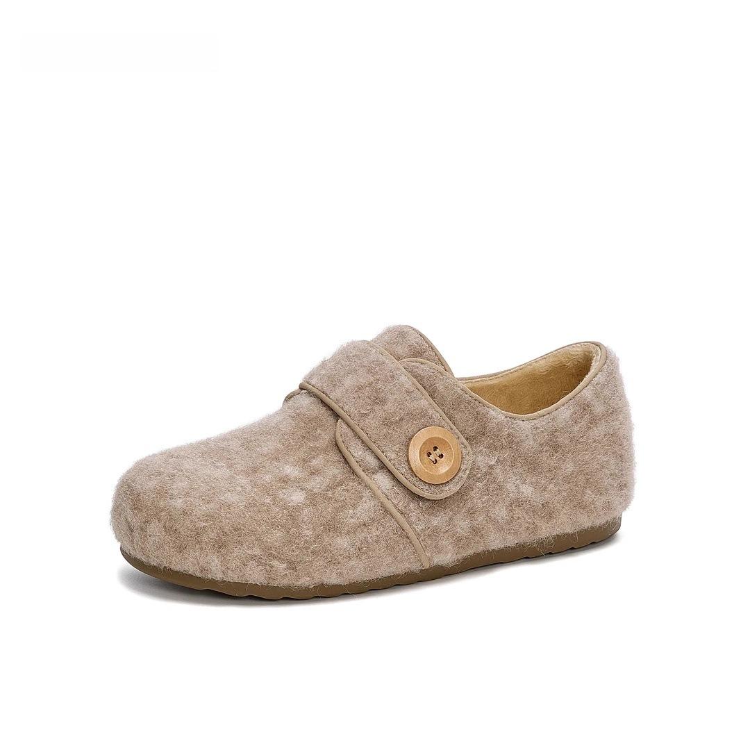 

2025 autumn new fashionable versatile women s shoes temperament elegant flat bottom comfortable soft sole Velcro Mary Jane shoes women 40