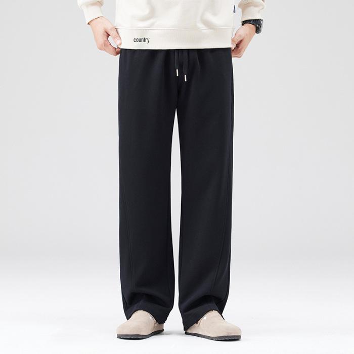 

Мужские флисовые спортивные штаны прямого кроя - Осень/Зима 2024 Тяжеловесная Повседневная одежда XL