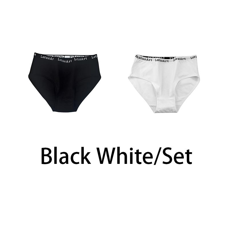 YOUULAR 2PCS/Lot Women Cotton Solid Seamless Panties Sexy Big Size Underwear Letter Lingerie Mid Waist Comfortable Briefs NKT2123-2