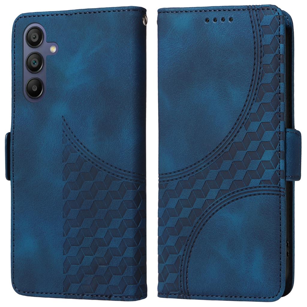 For Samsung Galaxy A17/A26 5G/A16 5G/A16 4G Case PU Leather Phone Cover Rhombus Starry Imprinted