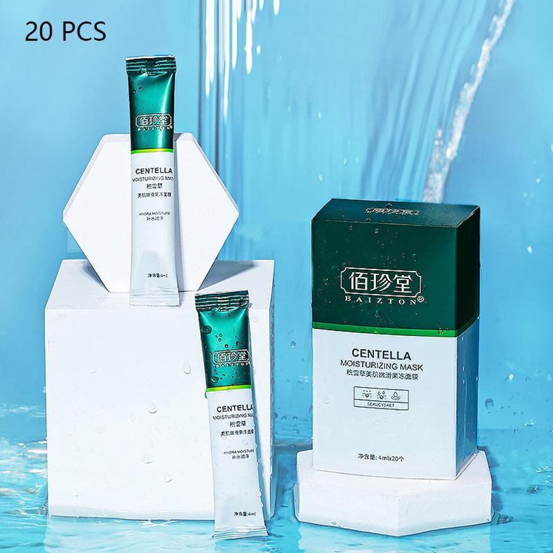 Centella Asiatica Jelly Mask Moisturizing Shrink Pores Sleeping Mask Disposable Good Night Jelly Mask 20pcs