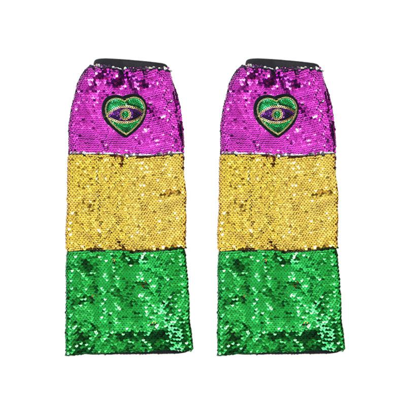 

2025 Stage Costume Women s Carnival Sequined Leg Covers Masquerade Dance Costume Props