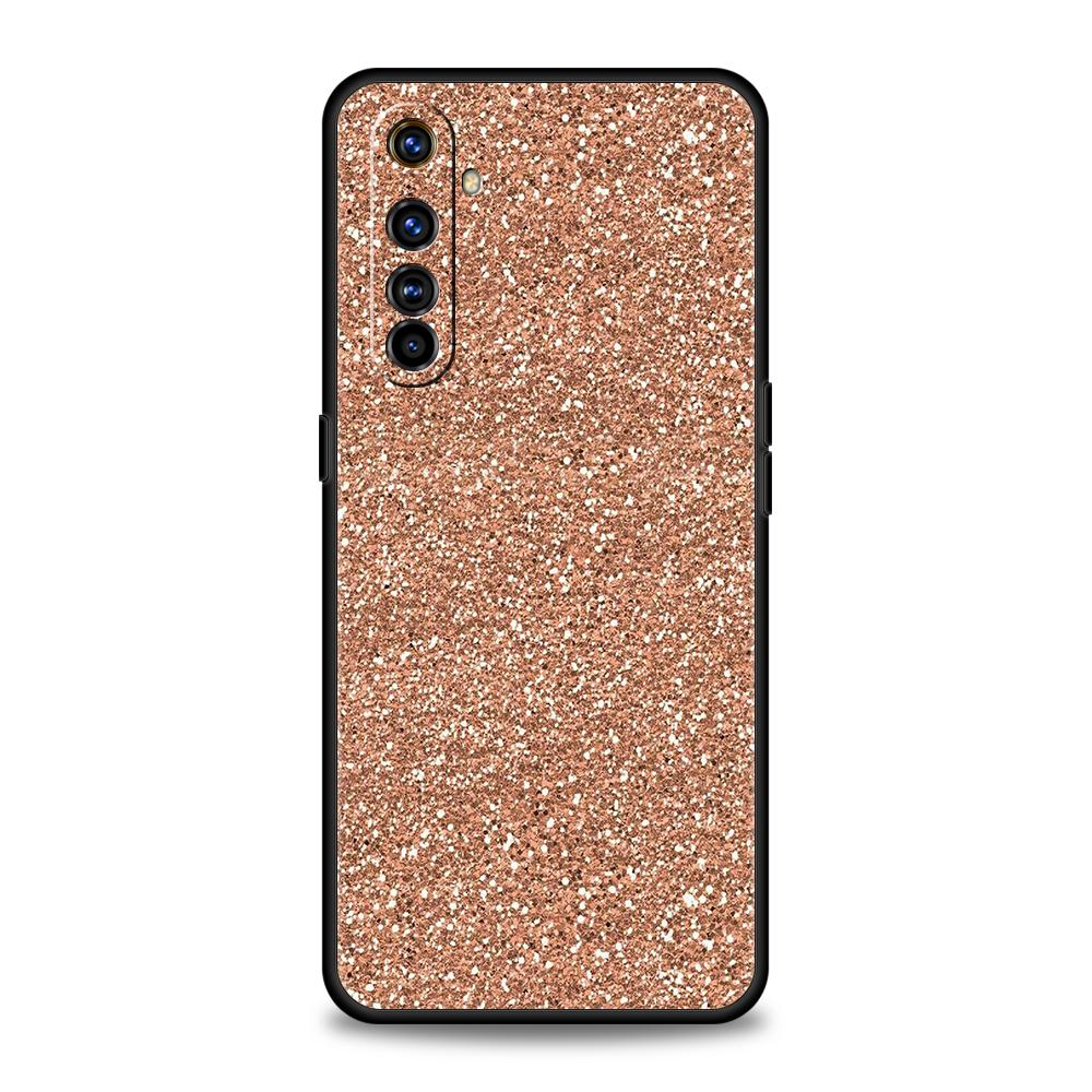Silicone Morbido Rosa Glitterato Per Realme 8i 9i 9 Pro Plus GT2 Pro C3 6 7 8 Pro C21 C11 C25 Pro 5G Cover per Telefono Antiurto Custodie Borsa