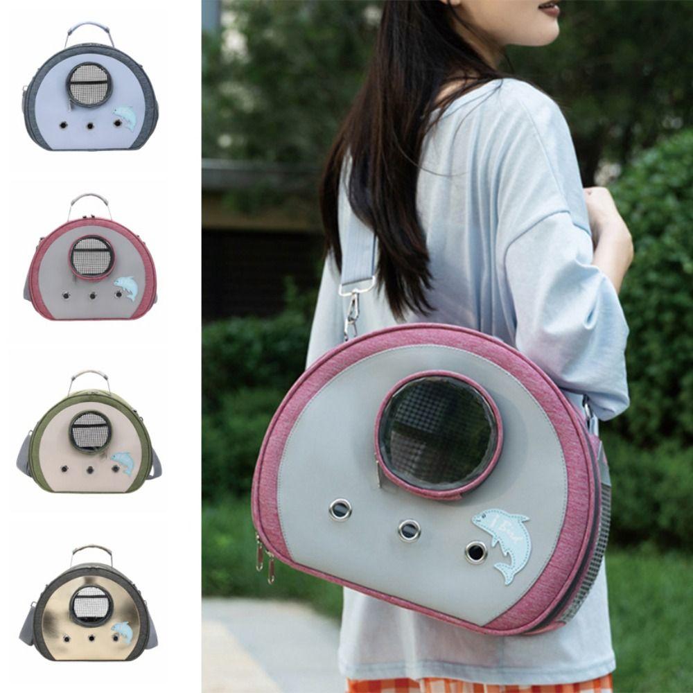 Clear View Hamster Travel Carrier Handheld Chinchilla Outdoor Cage Small Pet Outing Bag  Outdoor