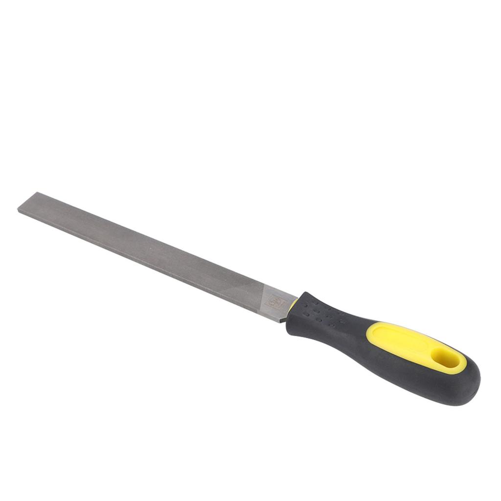 8-Zoll-Flachfräser-Stahlfeile, Schleifklinge mit Griff, Schärf- und Formwerkzeug für Metall, feine Zähne