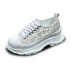 Thick baseplate shoes spring and autumn new national style embroidered canvas small breathable muffin shoes