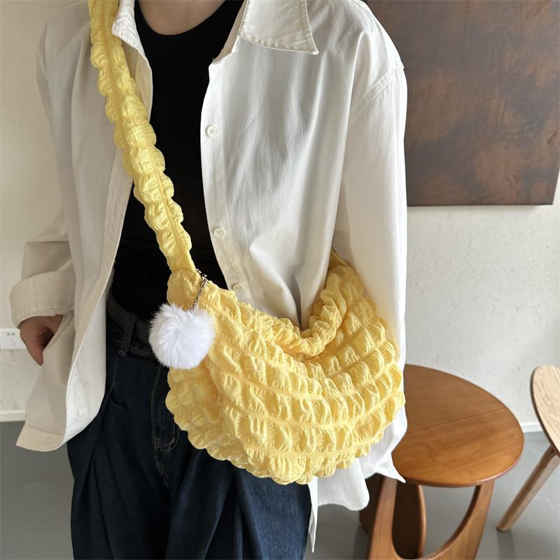 Versatile Trendy Canvas Dumpling Shoulder Bag For Everyday Style With Multiple Color Options