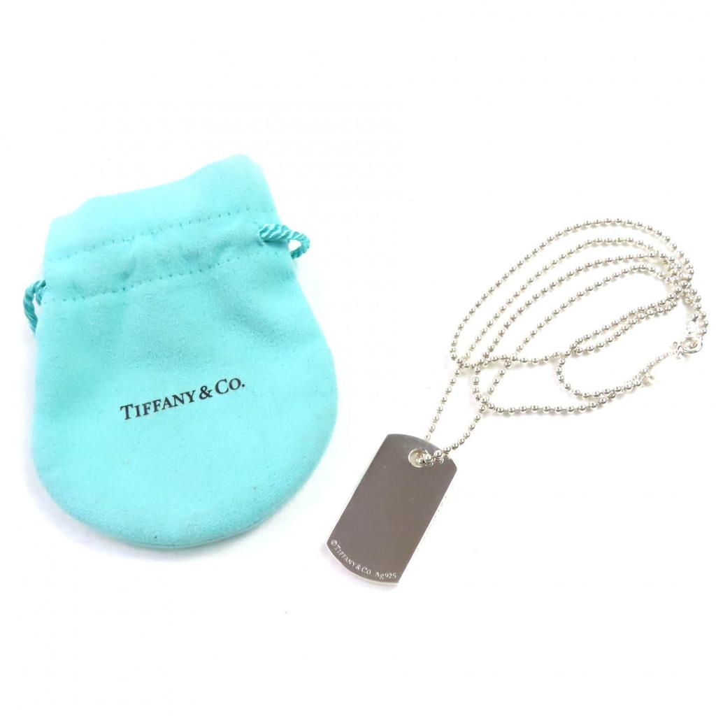 Tolles TIFFANY&Co. Halskettenmacher ID-Tag Kugelkette Anhänger Silber AG925 Herren Gebraucht