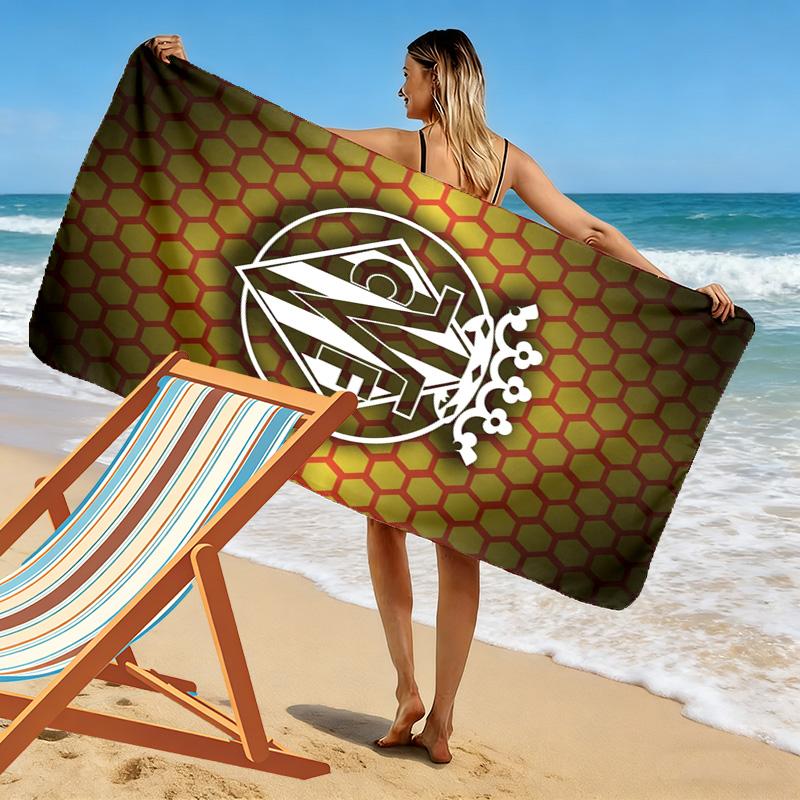 Villarreal Print Beach Towel, Large Soft Quick Dry Towel for Beach Camping Swimming