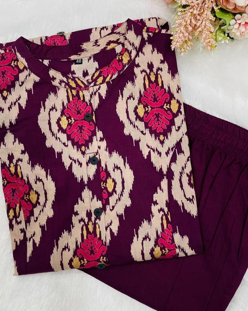 Indian Designer A-line Kurta Pant Cord Set Women Party Wear Designer Top Tunic Kurti Dress