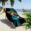 Jacksonville Jaguars Print Beach Towel, Large Soft Quick Dry Towel for Beach Camping Swimming