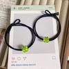 Mori Girl Four-Leaf Clover Hair Tie - Sweet Flower Ponytail Ornament & Versatile Fairy Accessory.
