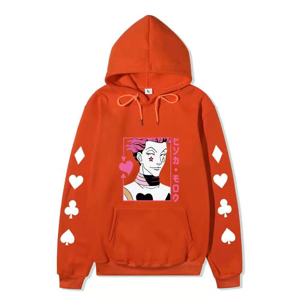 HUNTER X HUNTER Hisoka Print Fashion Sweatshirt Hip Hop Casual Unisex Autumn Winter Fleece Streetwear Tops