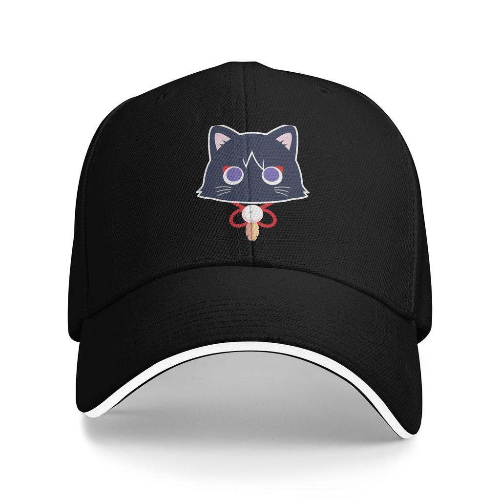Wanderer Cat Neko Cat Long Baseball Cap Popular Genshin Impact Sandwich Caps for Unisex Women Adjustable Dad Hat Outdoor