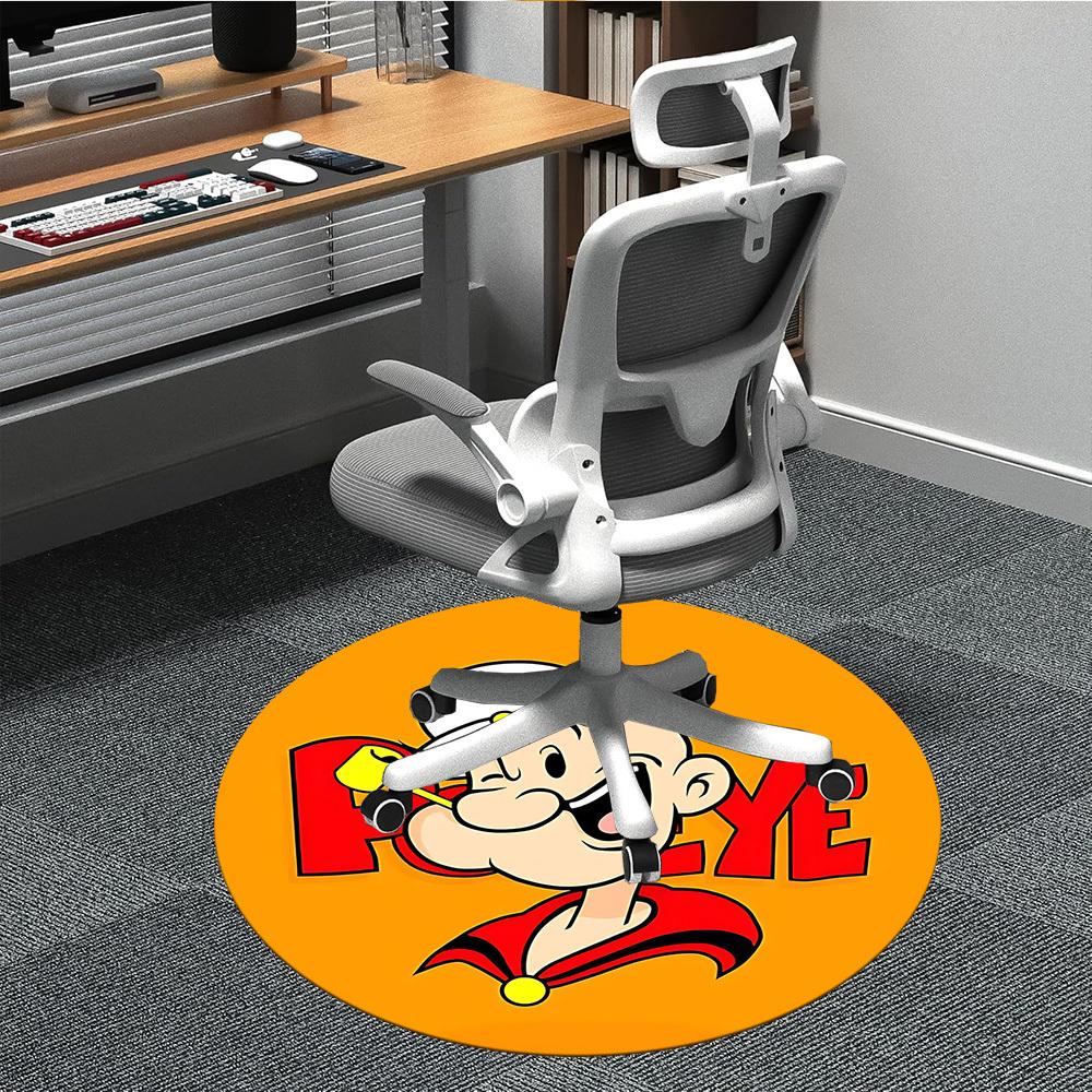 

1pc Popeye Sailor Office Round Area Rug,Bedroom Living Room Home Decor, Room Deco a1016100 80cm by 80cm