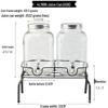 Large Glass Beverage Dispenser with Faucet and Stand