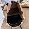 [Pre-Owned] Classic Commuter Large Capacity Logo Print Color Block Canvas Tote Bag - Excellent #A4EBXE