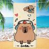 Colorful Capybara Pattern Beach Towel Super Absorbent Lightweight Sand Resistant Towel for Beach Travel Swimming Pool