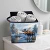 A Deer Drinking Water 5D Diamond Painting Storage Basket Full Round Drill Mosaic Diamond Embroidery Cross Stitch Kits Home Decor Home Decor
