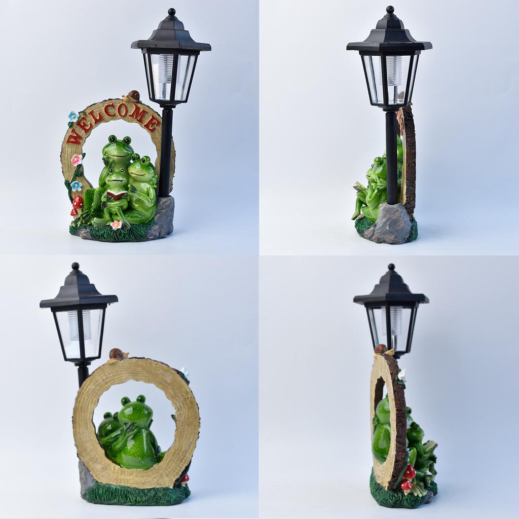 JYL TS/130,Creative Garden Resin Frog Solar Outdoor Light Animal Statue for Garden Ambient Lawn Lamp
