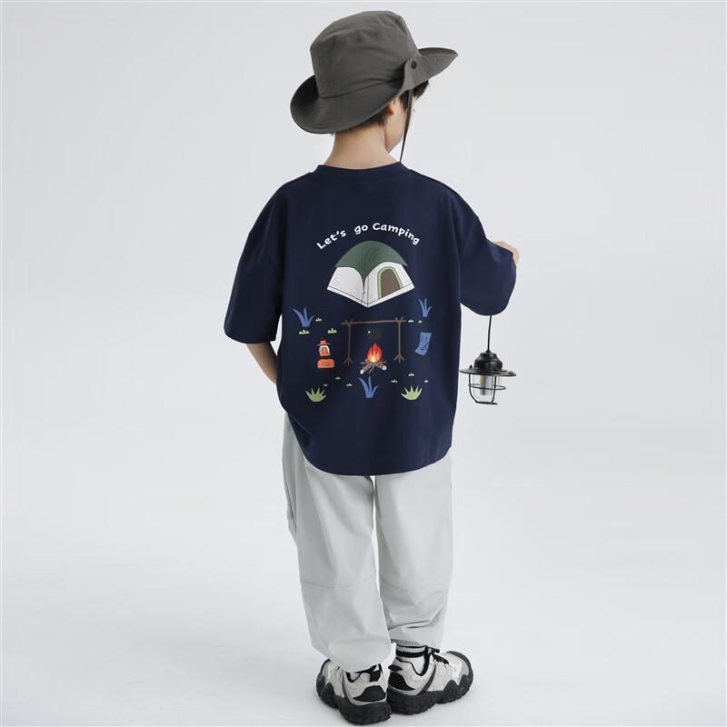Boys' 2025 Pure Cotton Short Sleeve T-Shirt
