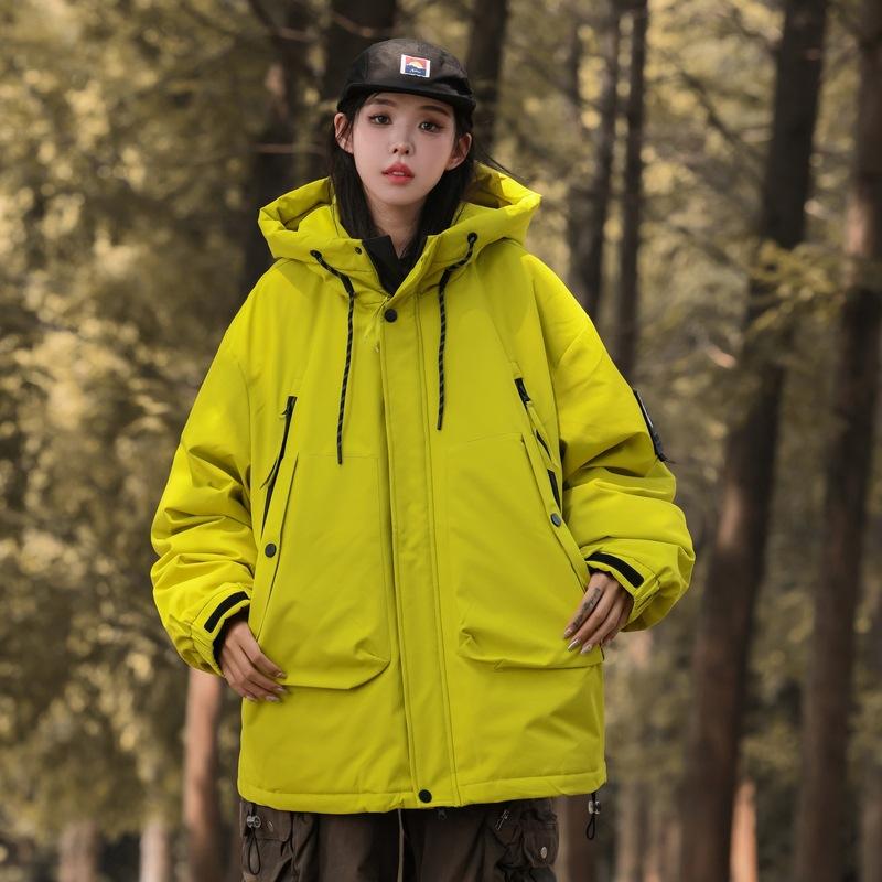 Couple Tooling New Winter White Duck Down Jacket Men and Women Thickened Warm Fashion Trendy Coat