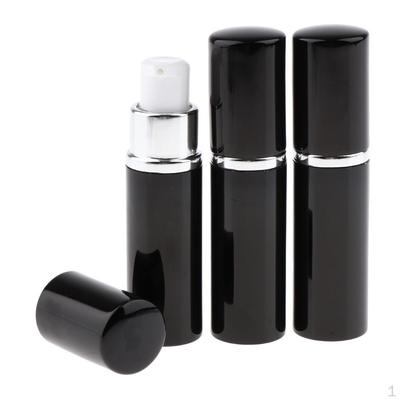 0ml Empty Mini Glass Bottle with Pump Small Container Refillable for Cosmetics, Mixes, Samples