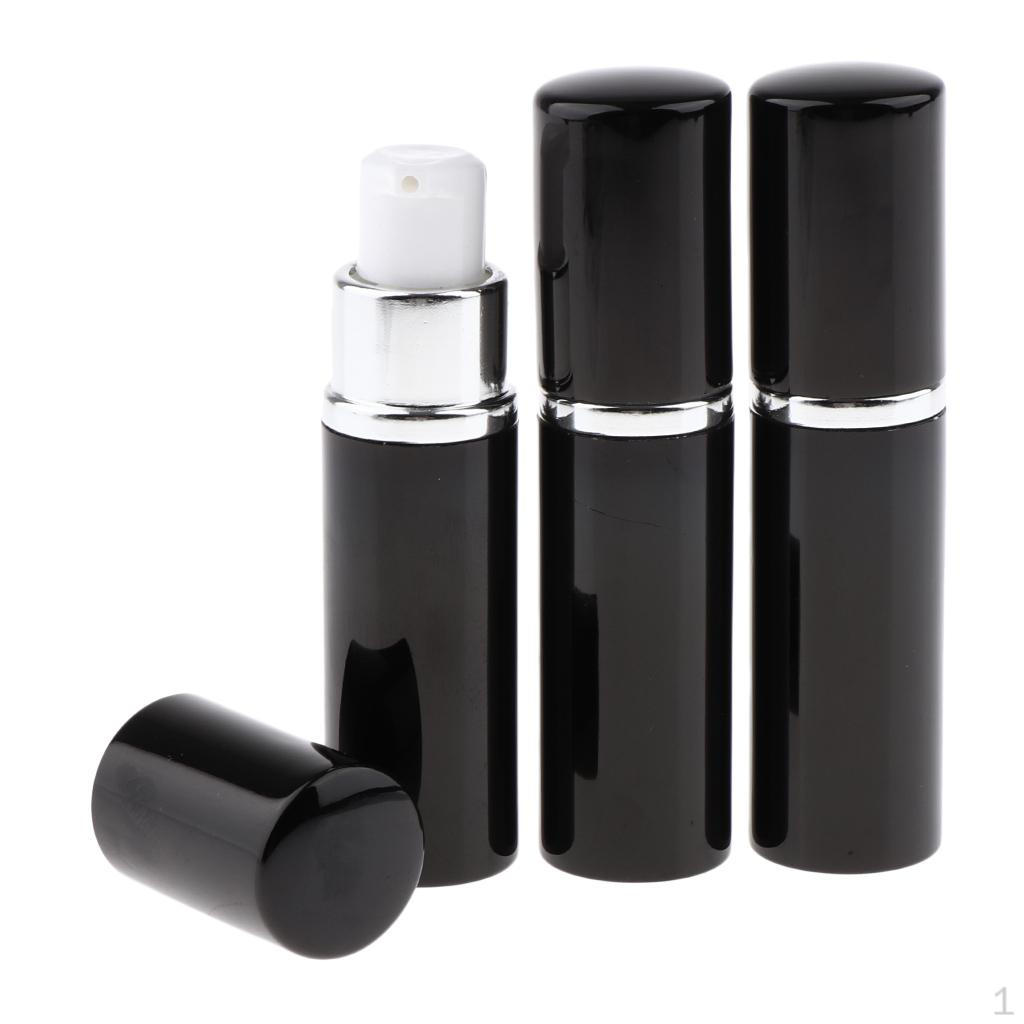0ml Empty Mini Glass Bottle with Pump Small Container Refillable for Cosmetics, Mixes, Samples