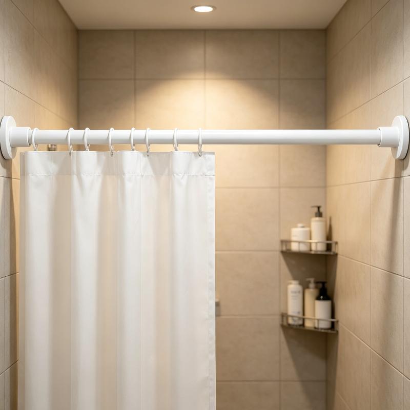 Bohrerfreie einziehbare Wäschestange, einziehbare Gardinenstange für den Balkon, Kleiderbügel für das Badezimmer, zum Aufhängen im Haushalt drinnen